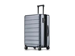NINETYGO Medium Checked Luggage 24 Inch, Checking In Luggage with Smooth Spinner Wheels, Expandable, Hard Shell PC Suitcase, Lightweight Travel Luggage, TSA Approved (Grey, Rhine Max)