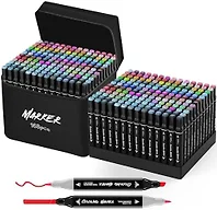 KJSHUANGTANG Alcohol Markers, 168 Colors Dual Tip Art Markers, Drawing, Coloring Marker for Sketching Adult Coloring