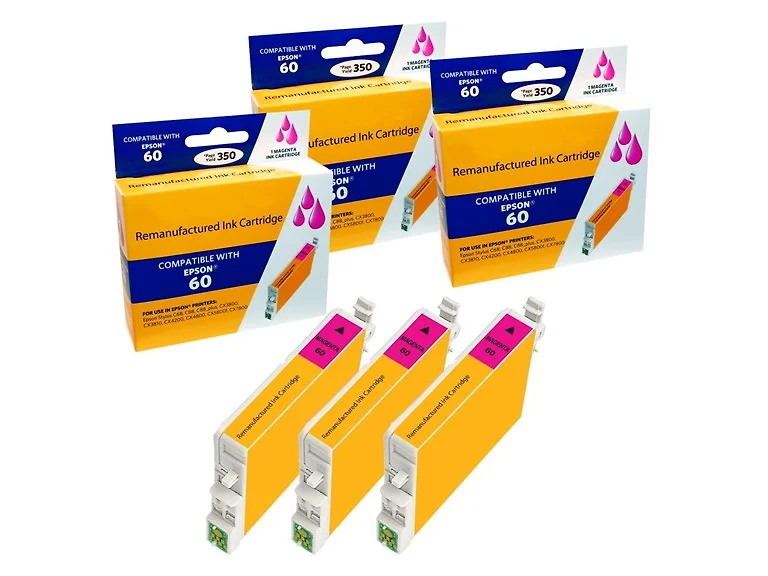 Compatible Epson 60 Magenta ink Cartridge (3 Pack)