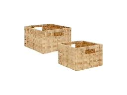 Set of 2 Wicker Basket With Handles