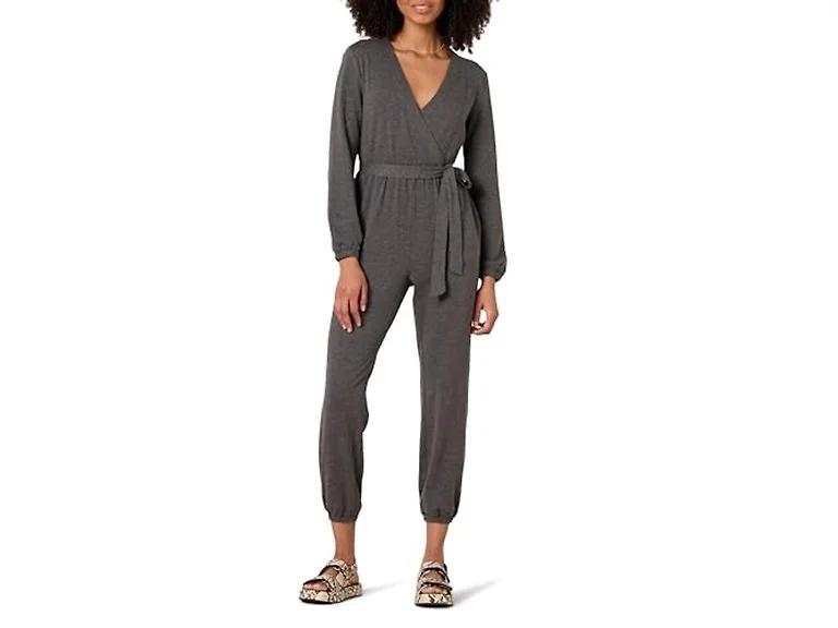 Amazon Essentials Women Knit Surplice Jumpsuit