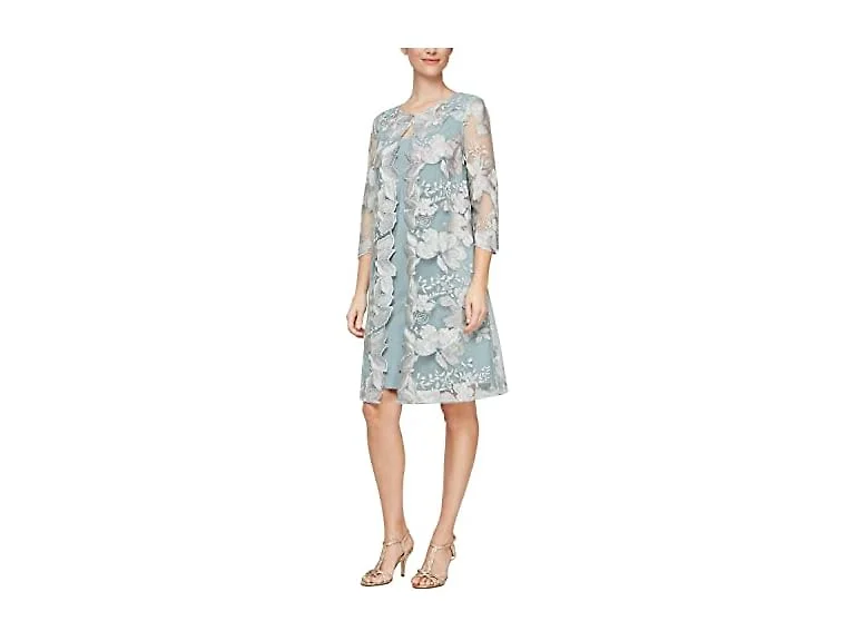 Alex Evenings Women (12) Short Embroidered Dress