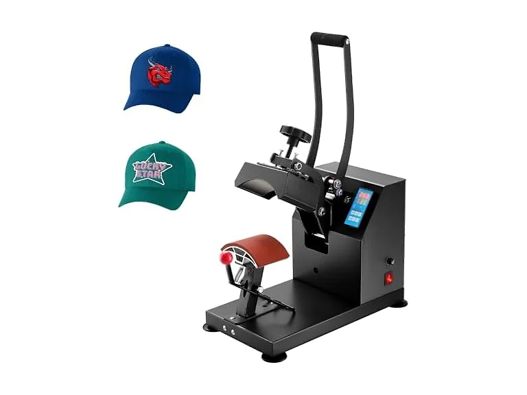 VEVOR Heat Press 6x3.75Inch Curved Element Hat Press Clamshell Design