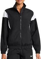 Reebok Women’s Woven Jacket, Standard Fit, Lightweight Nylon Woven Fabric, Black, X-Large