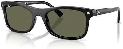 Ray-Ban RB2226 901/58 57 57-20-145 Ray-Ban RB2226 Square Sunglasses BLACK/Green Polarized 