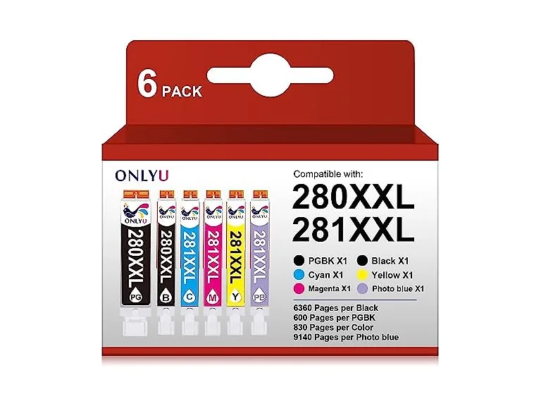 ONLYU Cartridges 6 Pack 281 Canon