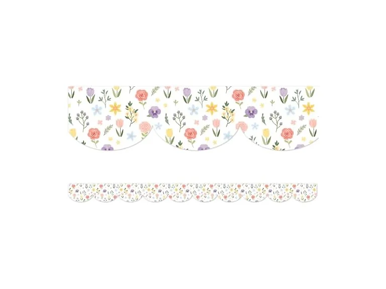 Teacher Created Resources Spring Garden Scalloped Trim