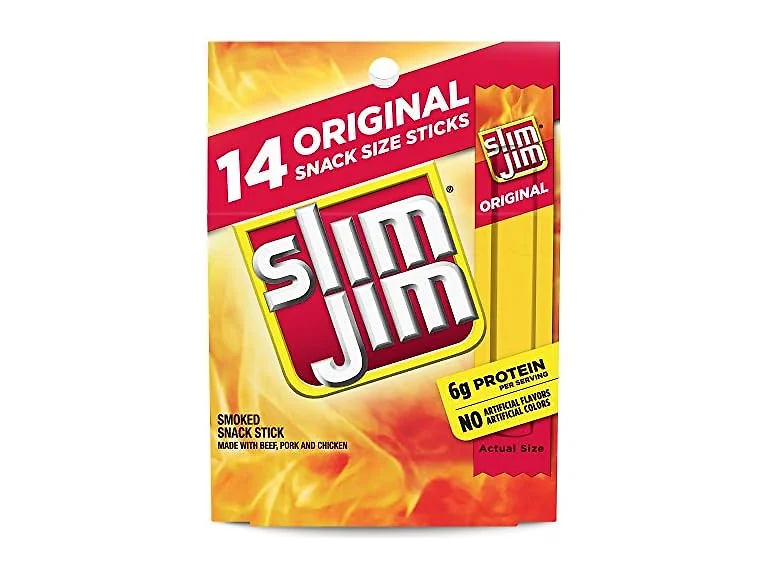 PAST EXPIRATION ISSUE - DO NOT RUN WITHOUT BIN CHECK Slim Jim Snack-Sized Orig 14ct