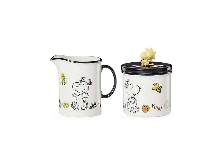 Lenox Chef Snoopy Porcelain Sugar and Creamer Set