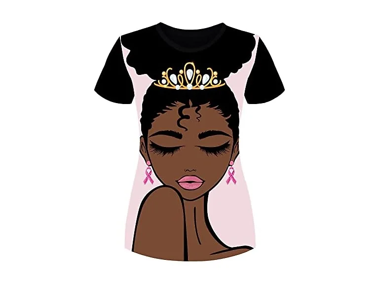 Fznhql Women (M) African Girl Pride Gift Afro Tops