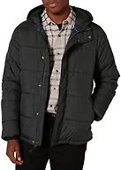 Amazon Essentials Men's Heavyweight Hooded Puffer Coat, Black, X-Large