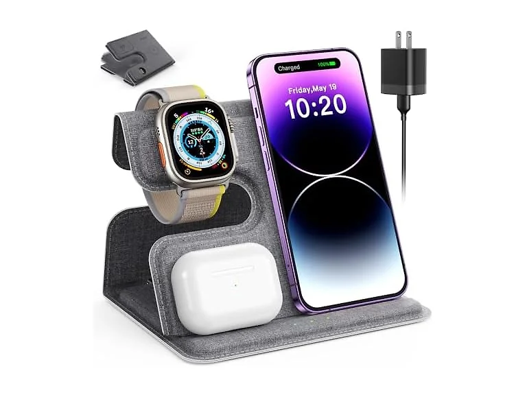 JARGOU 3 in 1 Charging Station for Apple