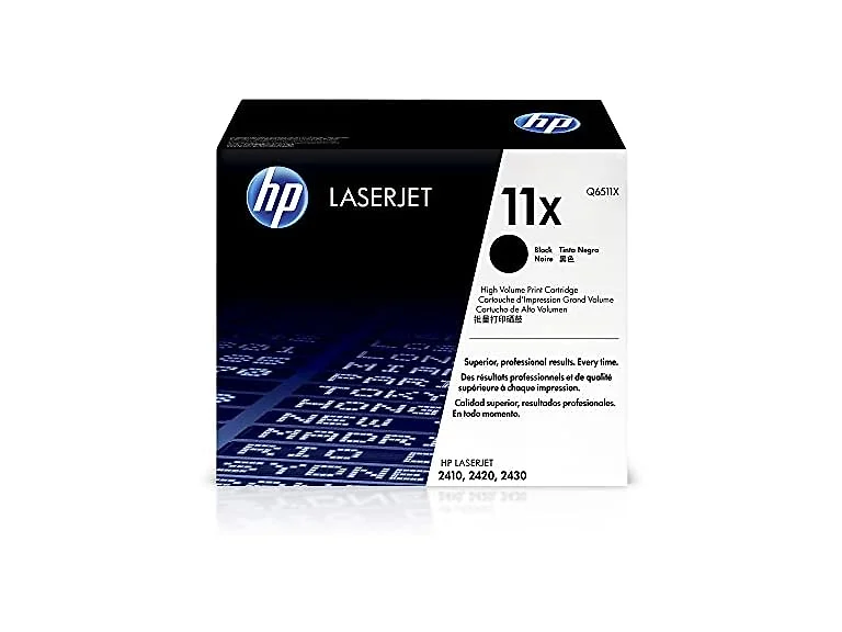 HP Original 11X Black High-Yield Toner Cartridge | Works LaserJet 2410, 2420, 2430 Series | Q6511X (Open Box)