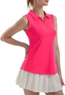 FKEEP Womens Soft Athletic-Polo-Shirts, 05 Neon Pink, Medium US