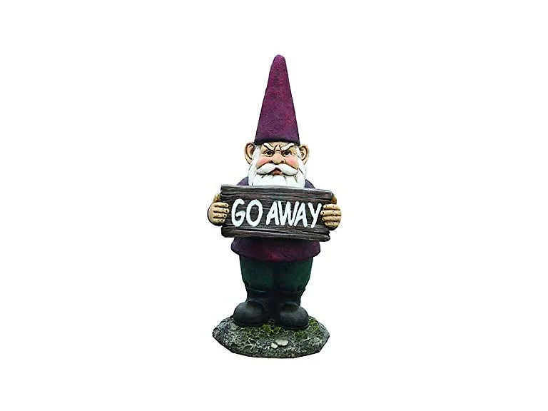 9.3" Resin Gnome "Go Away"