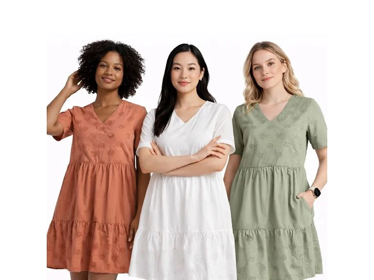 3Pk Asst Womens V-Neck Summer Dress