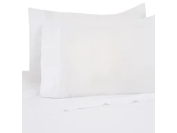 Bibb Home 1043 Full Dorm Room 200tc Cotton 3 Pc Sheet Set Wh