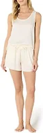 Amazon Essentials Women's Soft Satin Tank Top and Short Sleepwear Set, Ivory, Small