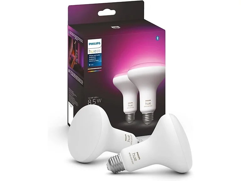 Philips Hue BR30 LED Smart Light Bulbs, 2 Pack