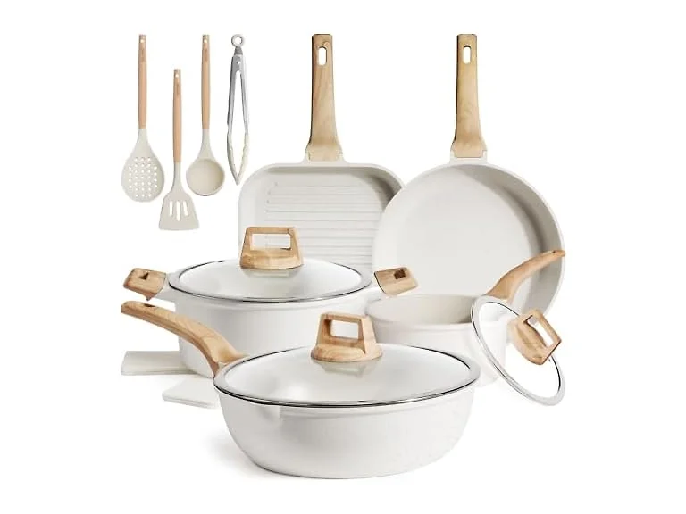 Kikcoin 16Pcs Pots and Pans Set