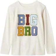 GAP Boys' Long Sleeve Graphic T-Shirt, Big Bro, 12-18M