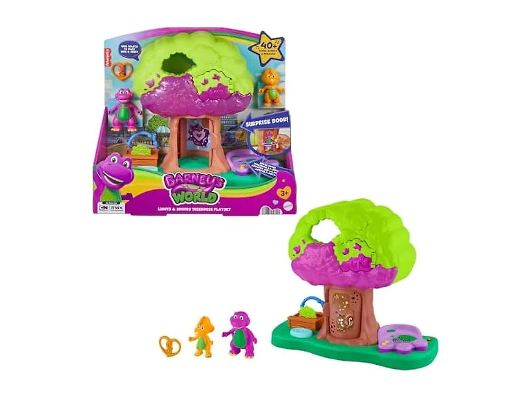 Barney World Preschool Toy Lights & Sounds Treehouse