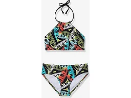 Kanu Surf Girls, Mahina UPF 50+ Beach Sport Halter Bikini 2-Piece Swimsuit, Maya Olive, 8