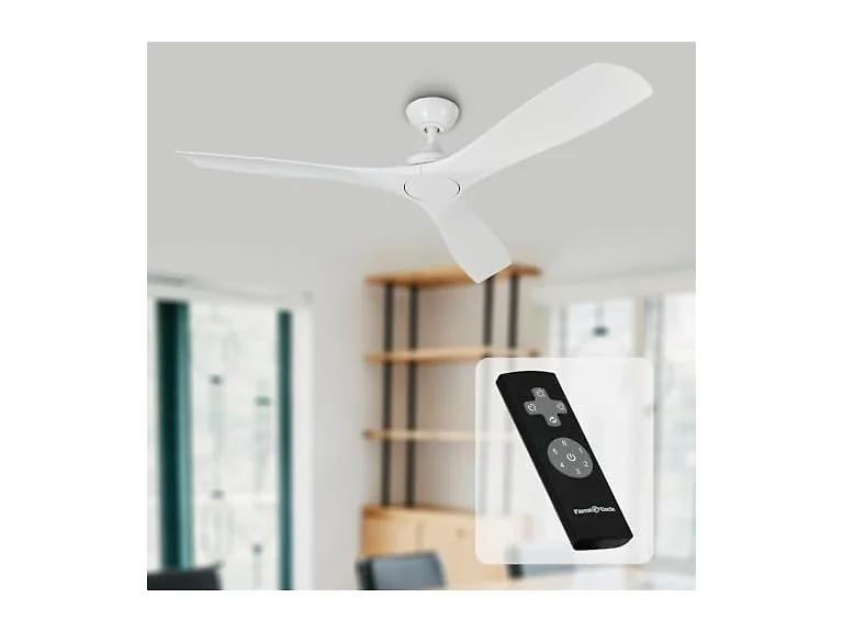 Parrot Uncle F6361 White Ceiling Fans No Lights