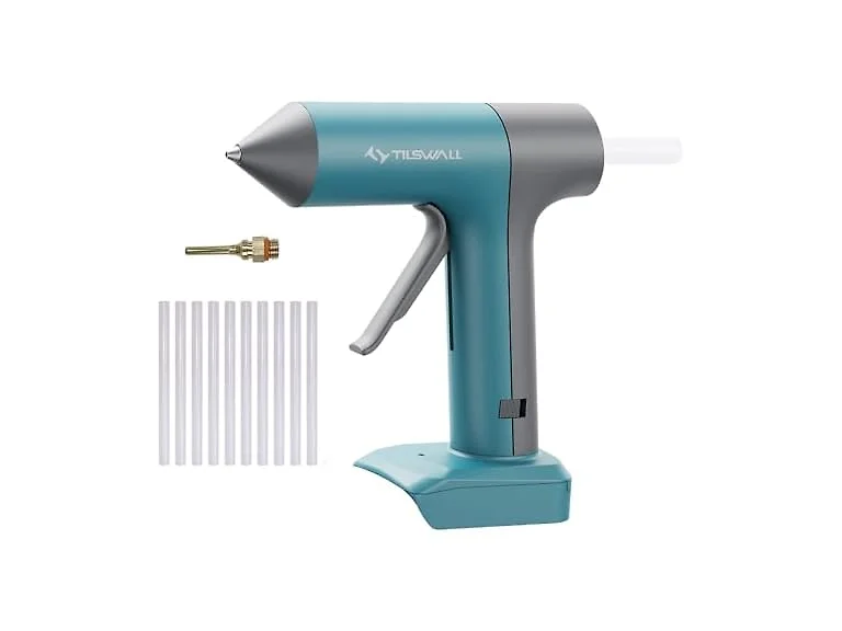 TILSWALL W107 100W Cordless Hot Glue Gun Blue