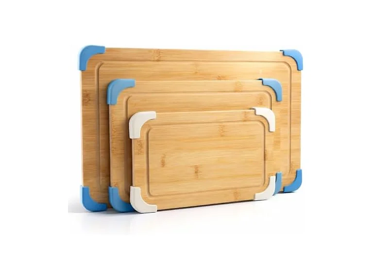 COOK WITH COLOR Non-Slip Cutting Board Set Light Blue
