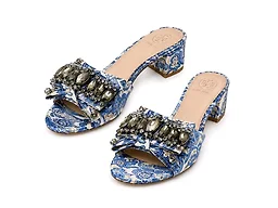 Tory Burch SG-TB-6 6 Tory Burch Blue Valentina Sandals B