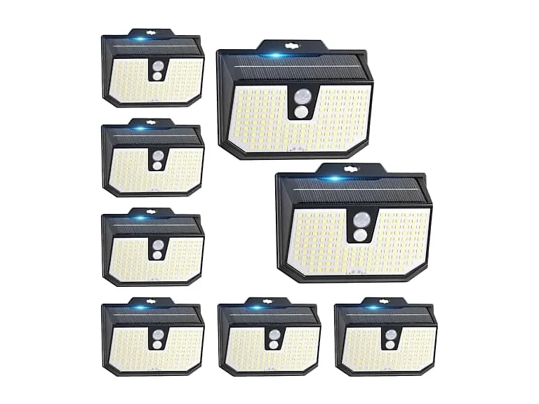 Brightever 8 Packs Solar Motion Sensor Lights Outdoor
