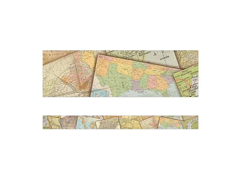 Teacher Created Resources Travel The Map Straight Border Trim