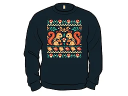Folk Squirrells Ugly Autumn Sweater