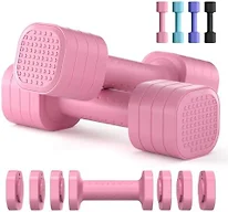 Zempox W0097 Adjustable Dumbbell Set Pink