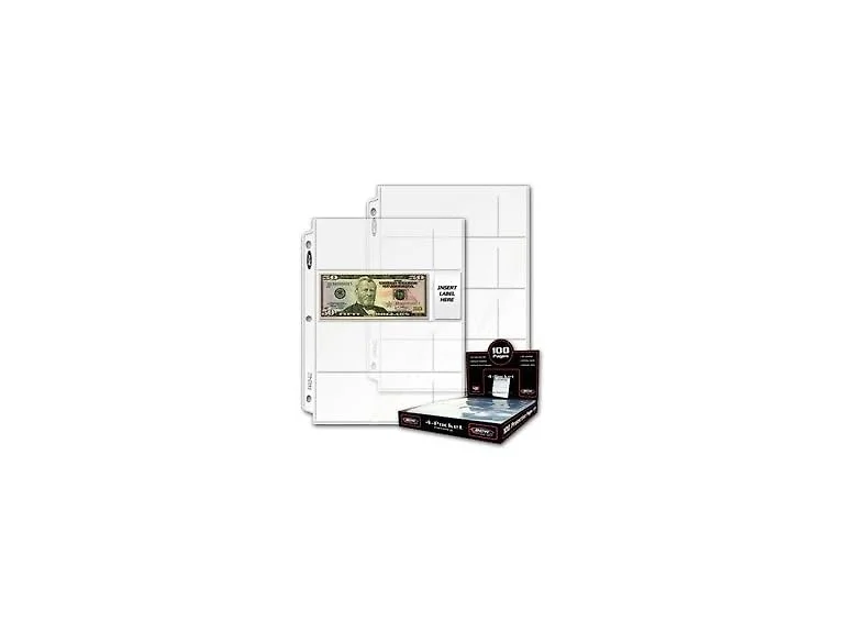 BCW 50 Ct. - BCW Pro 4-Pocket Coupon Slots)