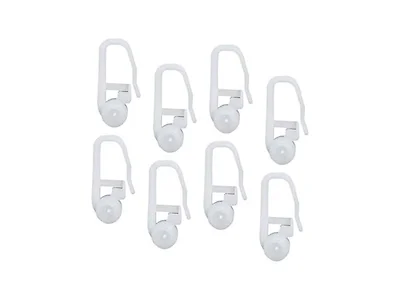 FOMIYES 50 Pcs Curtain Track Glider Hooks Pla