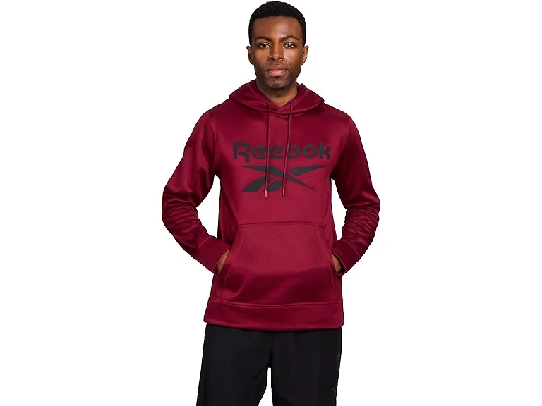 Reebok Men (S) Hooded Fleece Sweatshirt Cabernet