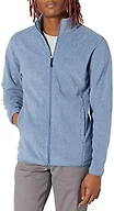 Amazon Essentials Men's Men's Full-Zip Polar Fleece Jacket Outerwear, -Blue Heather, Large