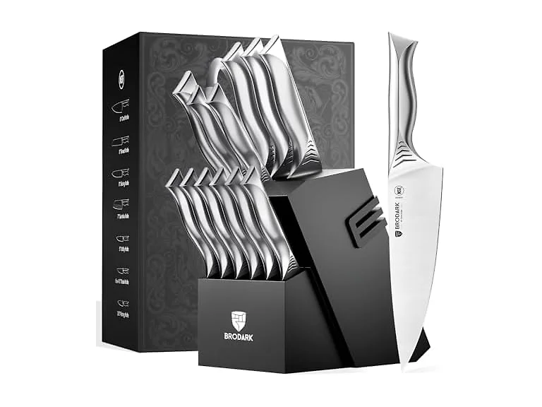 BRODARK 15-Piece Knife Block Set