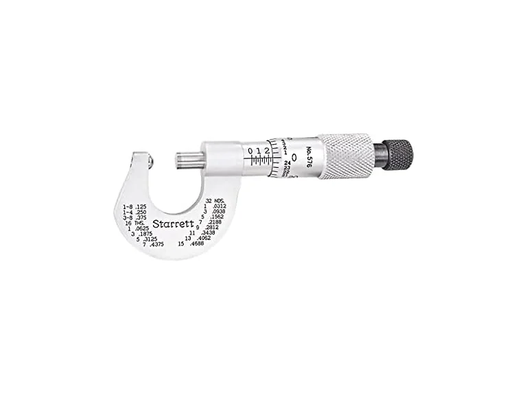 Starrett Rounded Anvil Micrometer