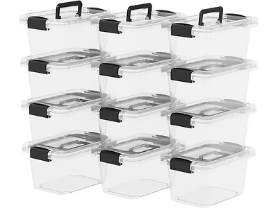 Cetomo Cetomo Plastic Storage Bins - 12PC Set