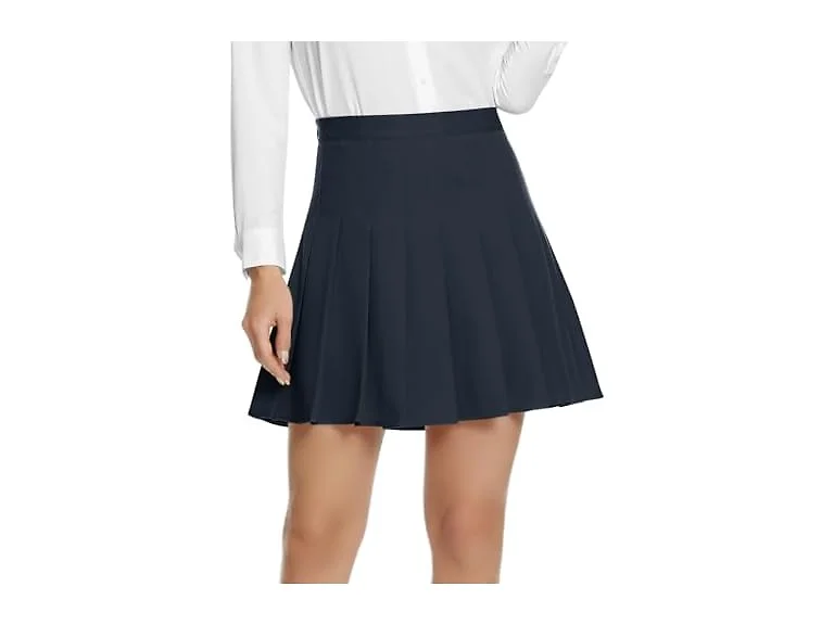 Exchic Women (S) High Waist Pleated Skater Skirts