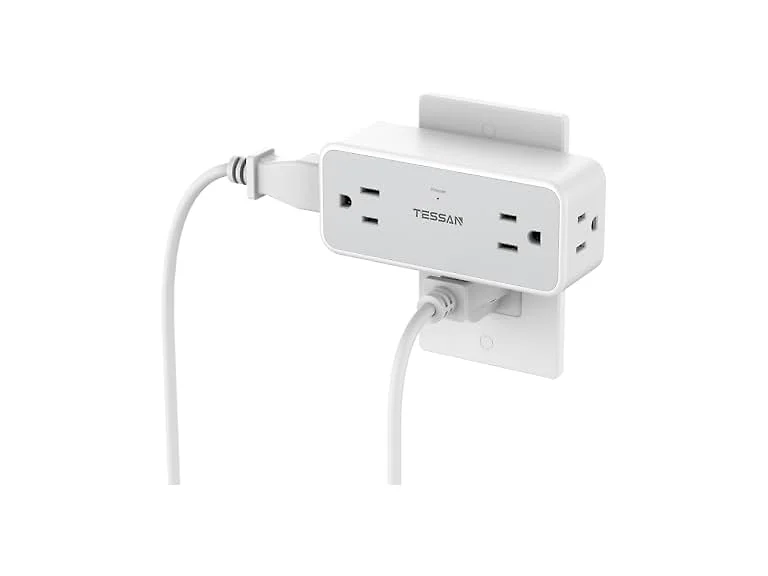 TESSAN Surge Protector Outlet Extender (4 Outlets)