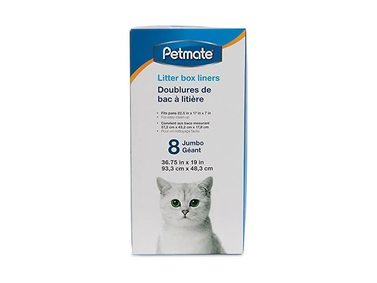 Petmate, Litter Pan Boxed Liners, Jumbo, 8 Pack