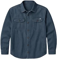 Field & Stream Men's Epoch Lightweight Twill Shirt Jacket, Denim, Large