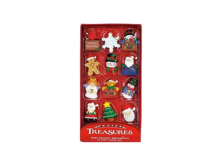 Kurt Adler Petite Treasures Mini Ornaments 12Pc