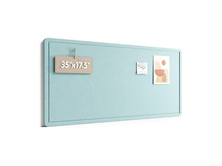 Foldable Felt Bulletin Board 35x17.5 Blue