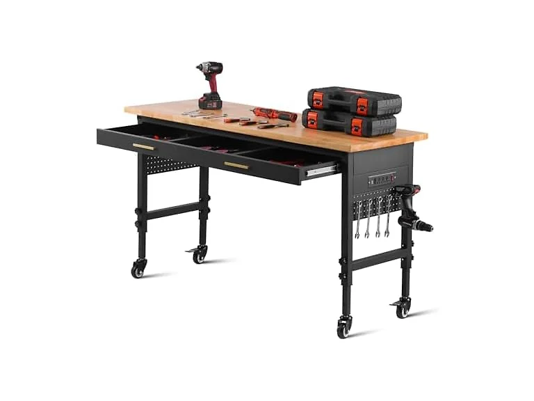60-inch Adjustable Workbench, 1500 lbs Load