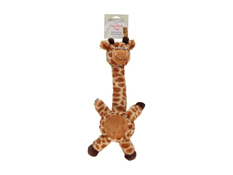 Cudlie Plush Dog Toy with 3D Animal Head Giraffe